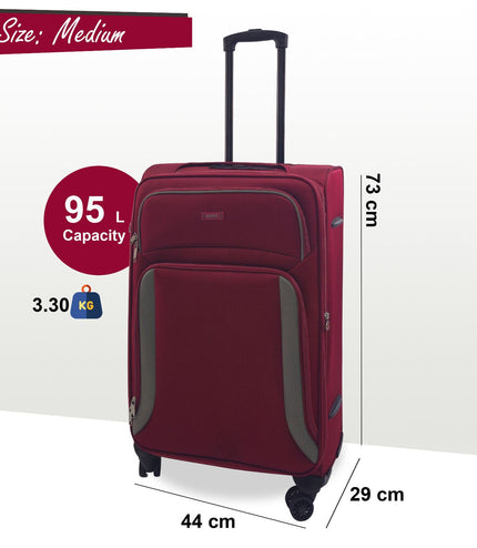 Arundel Medium Soft Shell Suitcase in Burgundy