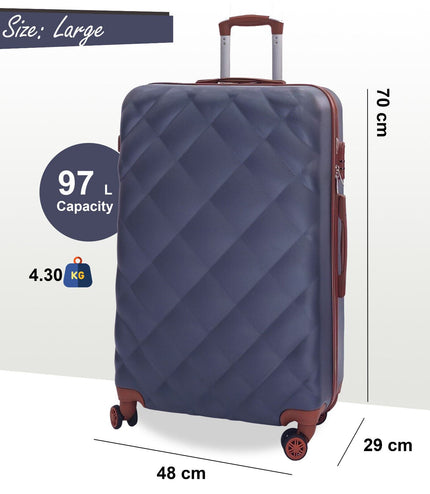 Crawley Large Soft Shell Suitcase in Grey
