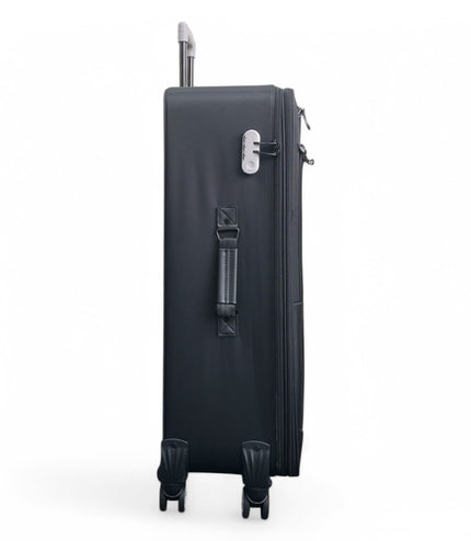 Handa Large Soft Shell Suitcase in Black