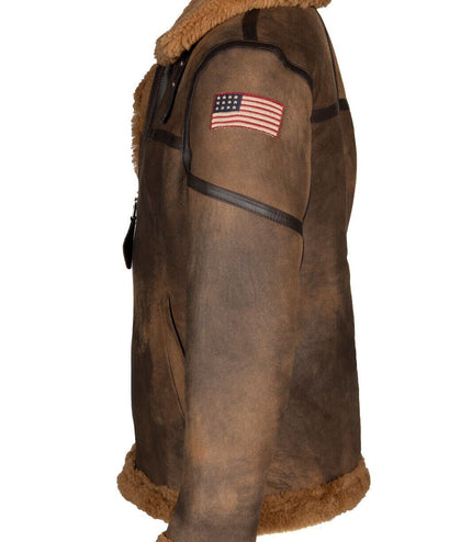 Mens Antique B3 Sheepskin Flying Jacket-Alameda
