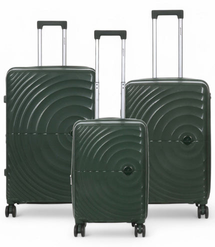 Balranald Set of 3 Hard Shell Suitcase in Dark Green