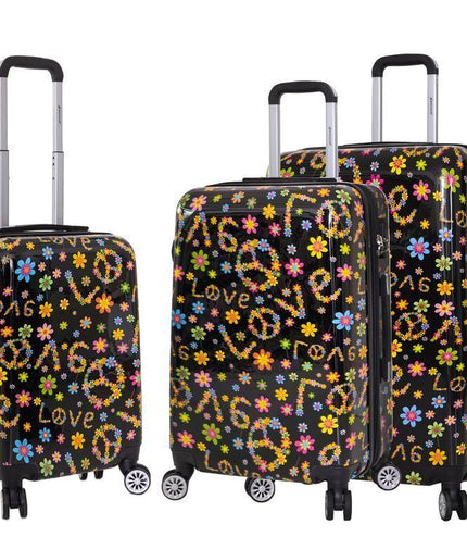 Corbridge Set of 3 Hard Shell Suitcase in Love