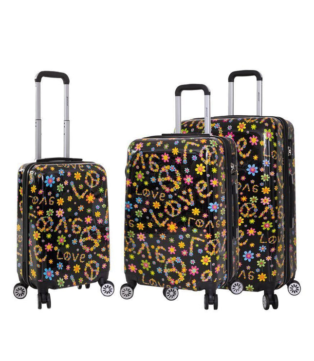 Corbridge Set of 3 Hard Shell Suitcase in Love