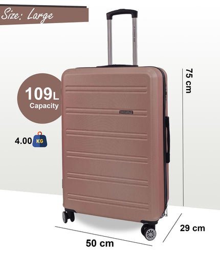 Alford Large Hard Shell Suitcase in Rose Gold