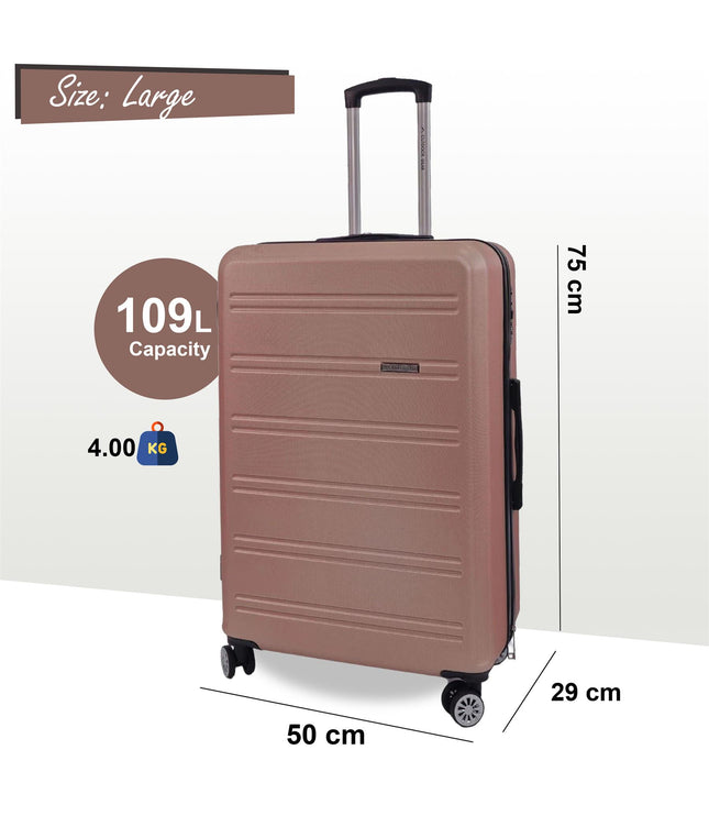 Alford Large Hard Shell Suitcase in Rose Gold