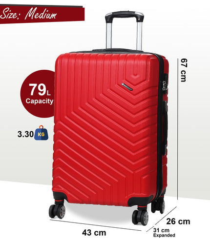 Bega Medium Hard Shell Suitcase in Red