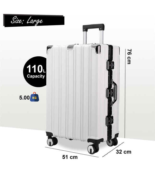 Airdrie Large Hard Shell Suitcase in White