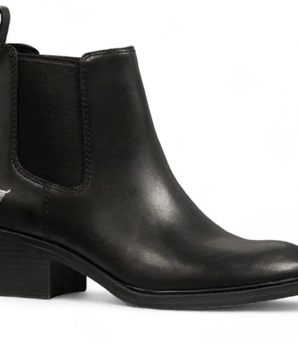 Windsorsmith Womens Black Classic Leather Ankle Chelsea Boots - Replace