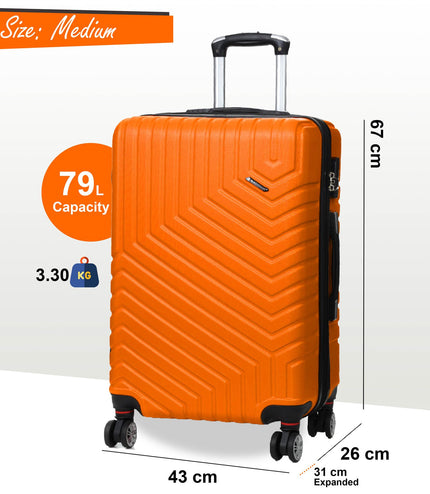 Bega Medium Hard Shell Suitcase in Orange