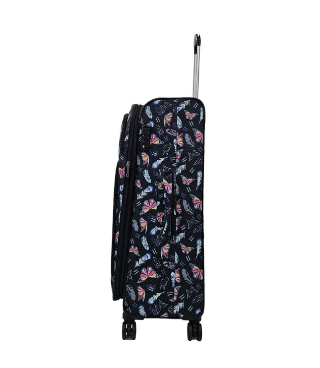 Ashbourne Large Soft Shell Suitcase in Butterfly