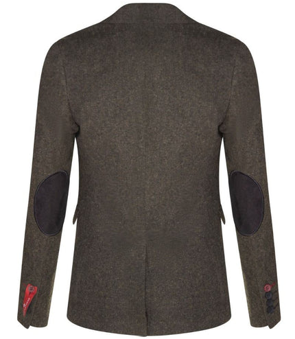 Womens 1920s Olive Green Wool Classic Retro Vintage Blazer