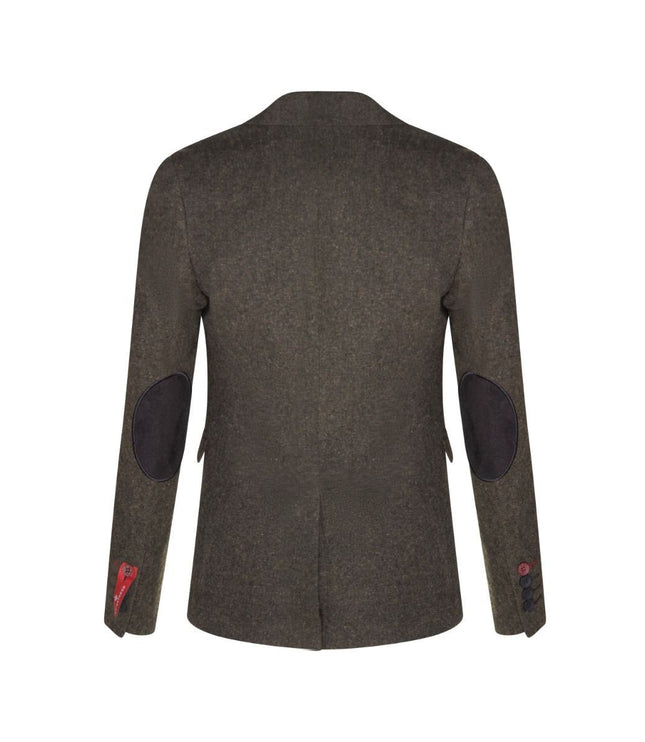 Womens 1920s Olive Green Wool Classic Retro Vintage Blazer