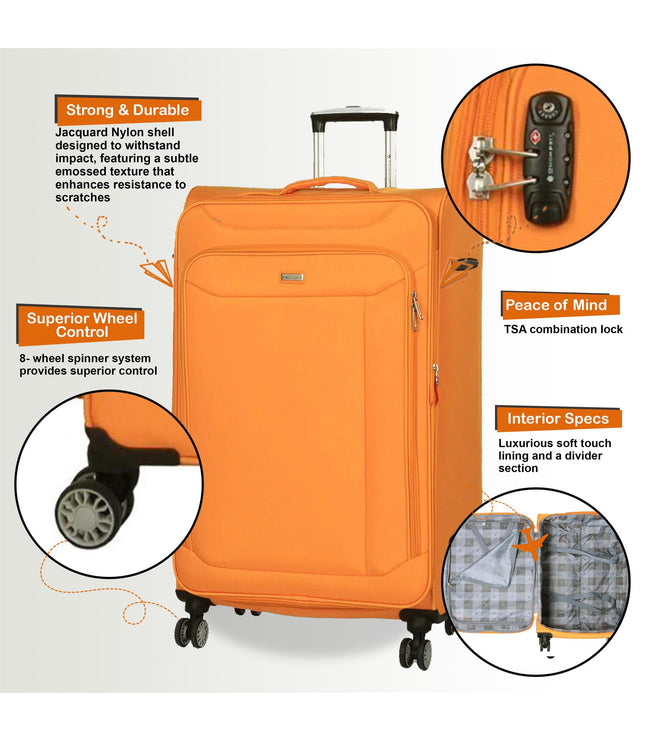 Cockermouth Medium Soft Shell Suitcase in Yellow