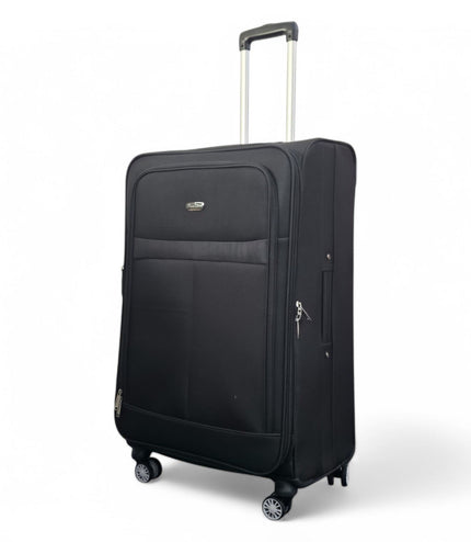 Forbes Large Soft Shell Suitcase in Black