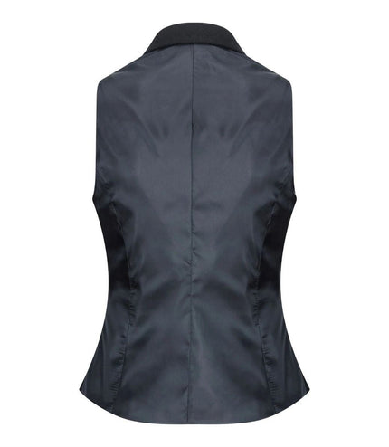 Womens 1920s Black Wool Classic Retro Vintage Waistcoat