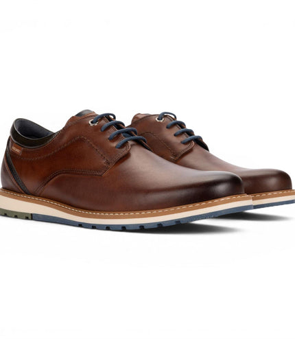 Pikolinos Men's Brown Leather Lace-Up Smart Shoes - Berna