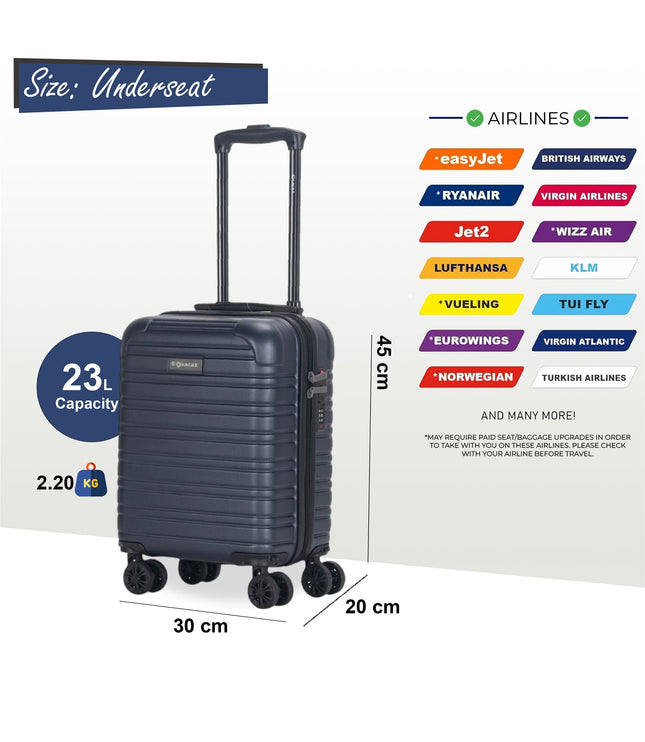 Koga Underseat Hard Shell Suitcase in Navy