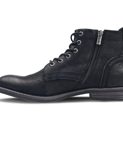 Windsorsmith Mens Black Leather Casual Chukka Ankle Desert Boots - Sebastien