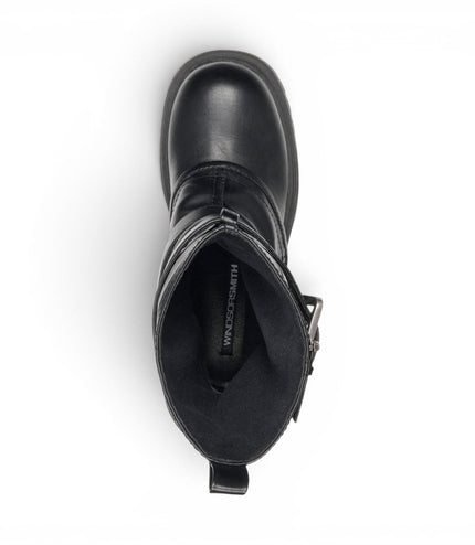 Windsorsmith Women's Black Chunky Platform Pull-On High Boots - Vendetta