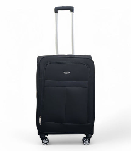 Forbes Medium Soft Shell Suitcase in Black