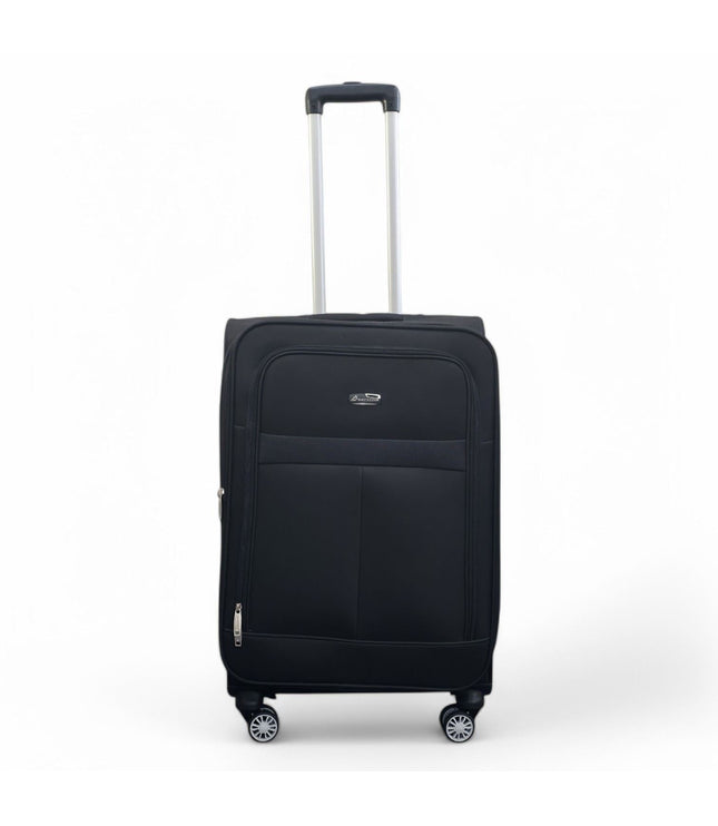 Forbes Medium Soft Shell Suitcase in Black