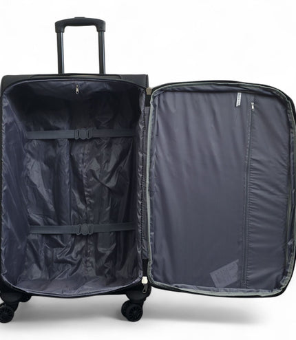Gosford Large Soft Shell Suitcase in Black