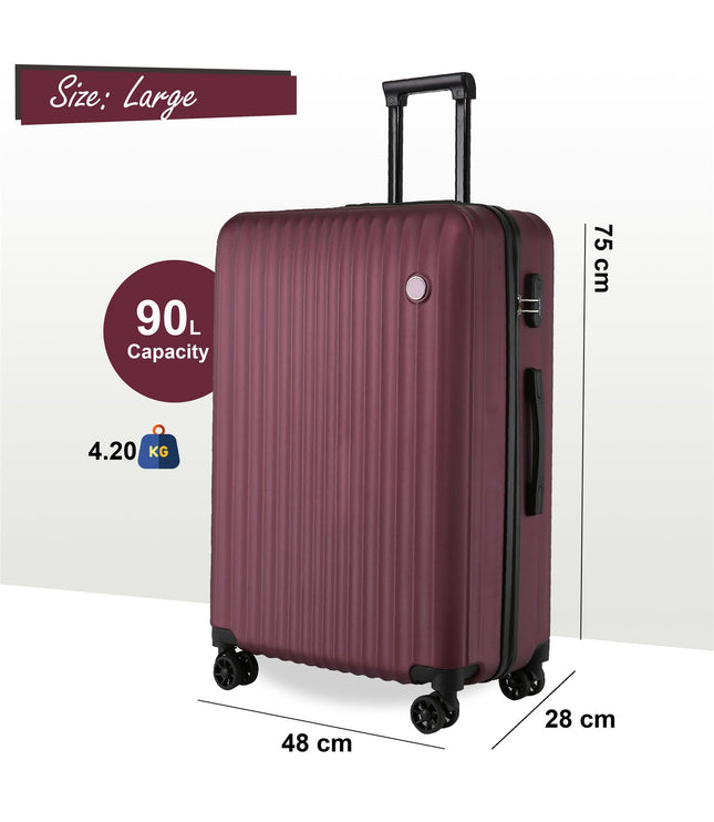 Edmonton Large Hard Shell Suitcase in Burgundy