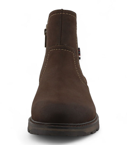 Mustang Men's Mokka Brown Water-Resistant Chelsea Ankle Boots
