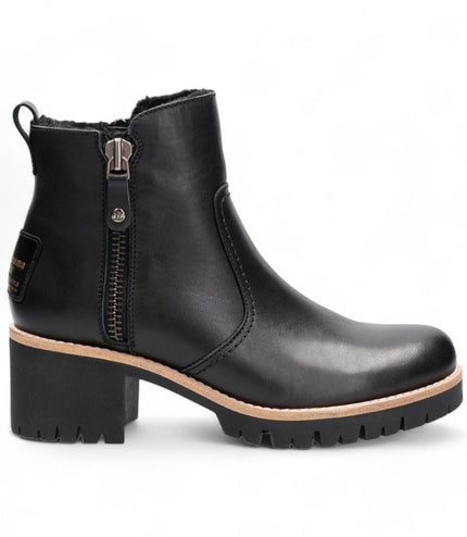 Panama Jacks Women's Black Trav B2 Leather Ankle Boots