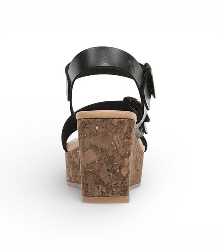 Blowfish Malibu Womens Black Wedge Strappy Espadrille Heel Sandals - Ali