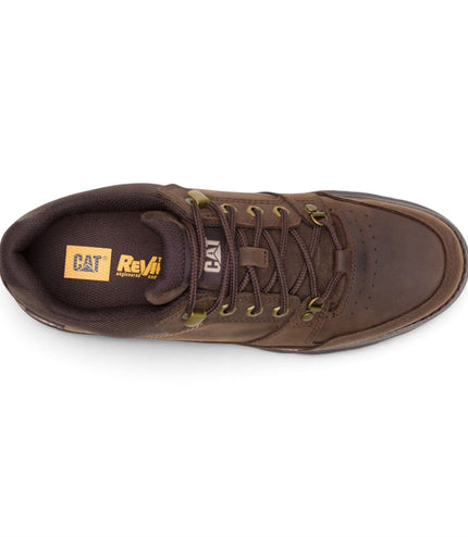 Caterpillar (CAT) Men's Dark Brown Leather Water-Resistant Hiking Shoes - Pursue Hiker Lo