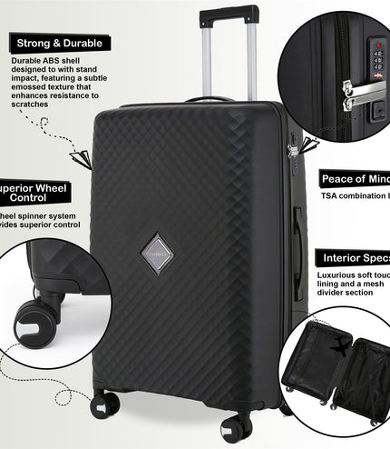 Courtenay Medium Hard Shell Suitcase in Black