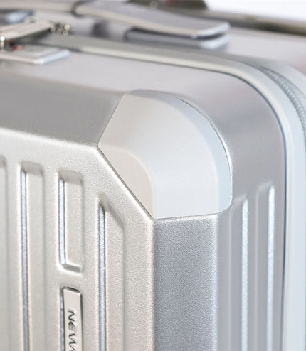 Hard Shell Silver Rimowa Inspired TSA Cabin Luggage Suitcase Durable Spinner Carry-On