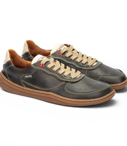 Pikolinos Pine Green Leather Sneakers Trainer Barefoot Shoes - Aranjuez