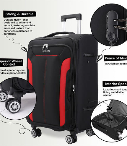 Delta Cabin Hard Shell Suitcase in Black