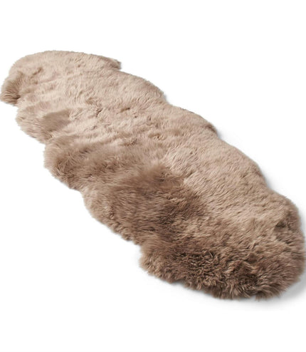 Genuine Sheepskin Mushroom Double Natural Fluffy Silky Soft Real Wool Rug