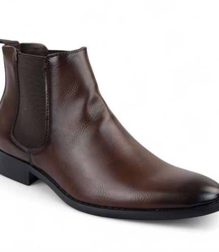Men's Brown Chelsea Slip-On Office Ankle Boots