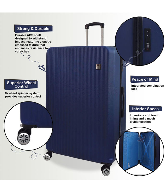 Alsager Set of 4 Hard Shell Suitcase in Blue