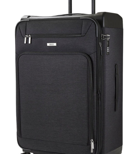 Amesbury Large Soft Shell Suitcase in Black