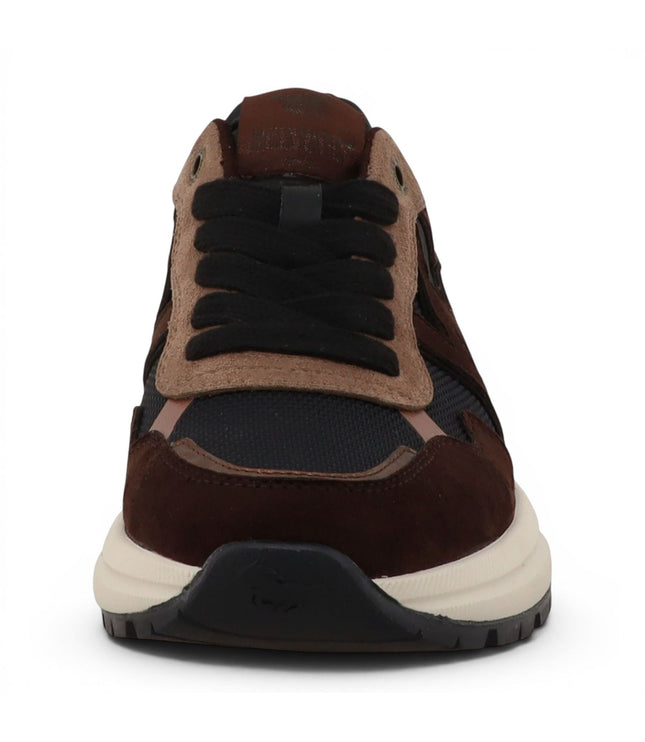 Mustang Women's Brown Faux Leather Trainers Platform Sneakers - M0702007