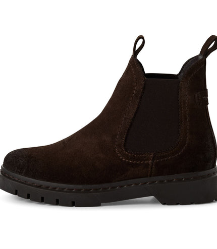 Tamaris Womens Mocca Brown Suede Leather Classic Chelsea Ankle Boots