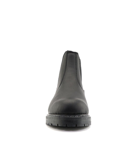 Grinders Unisex Black Chelsea Acs Leather Ankle Slip On Boots