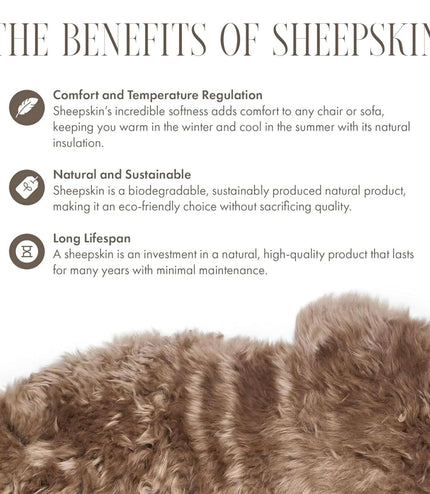 Genuine Sheepskin Mushroom Quad Natural Fluffy Silky Soft Real Wool Rug