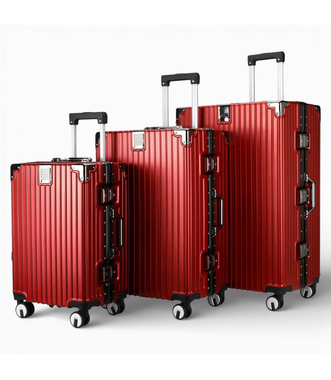 Airdrie Set of 3 Hard Shell Suitcase in Red