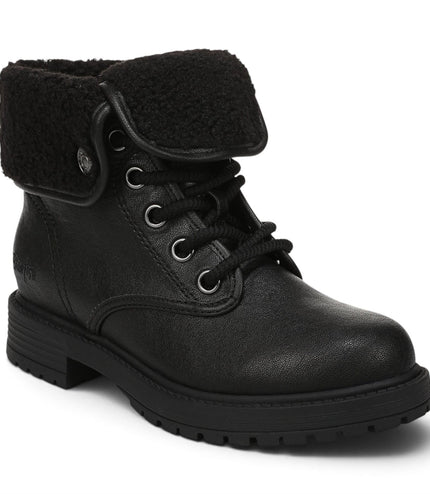 Blowfish Malibu Women's Black Faux Leather Lace Up Winter Boots - Andy-Cozy