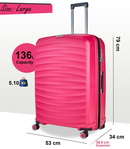 Alton Large Hard Shell Suitcase in Pink