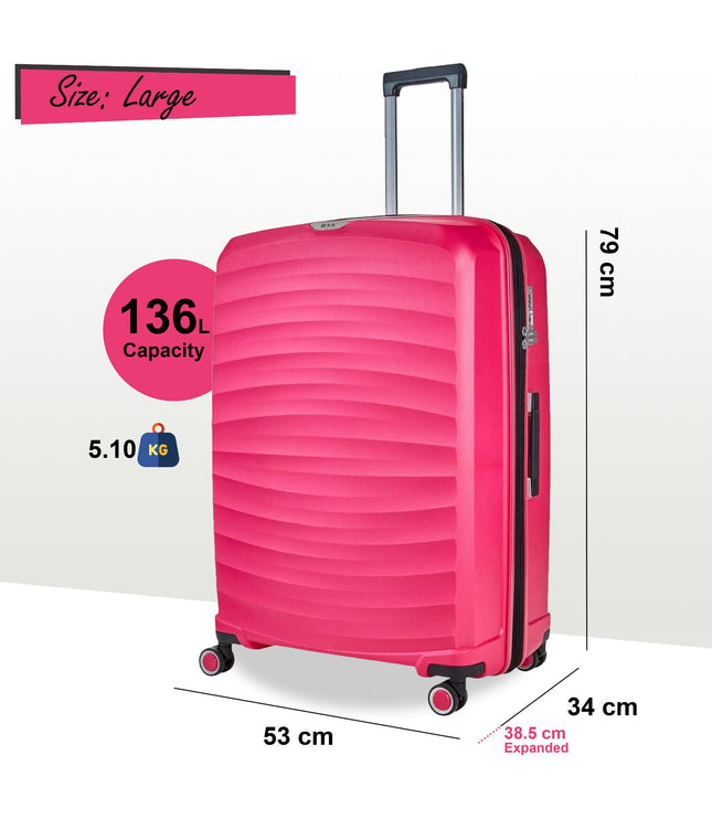 Alton Large Hard Shell Suitcase in Pink