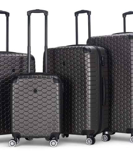 Noda Set of 4 Hard Shell Suitcase in Charcoal