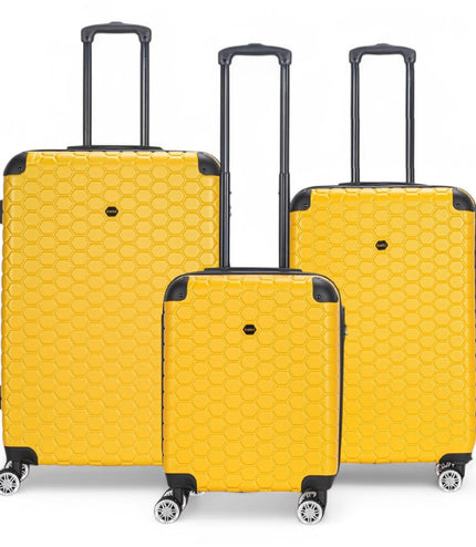 Noda Set of 3 Hard Shell Suitcase in Yellow