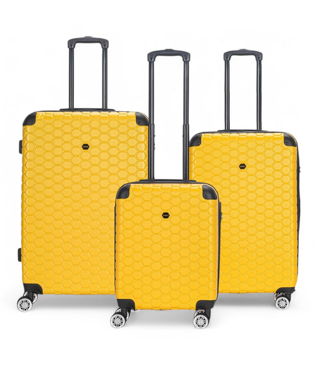 Noda Set of 3 Hard Shell Suitcase in Yellow